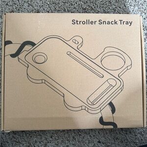 Wooden stroller snack tray
